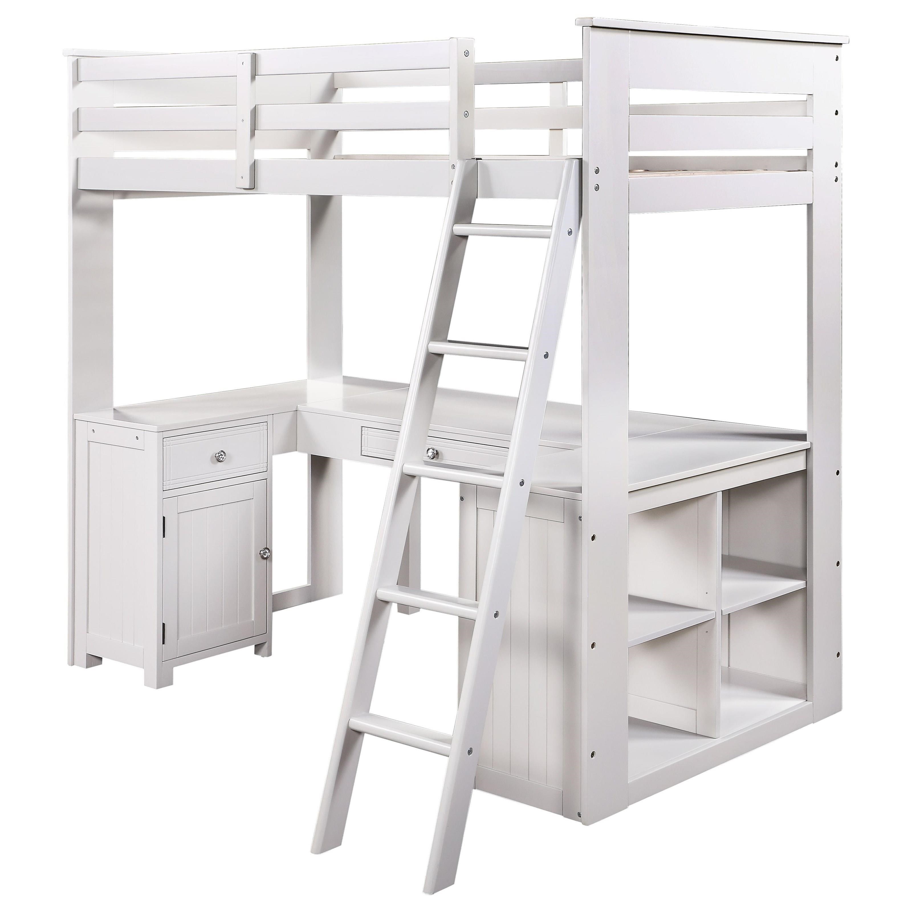 Bomar workstation full loft bed deals