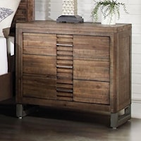 3 Drawer Nightstand with Felt Lined Top Drawer