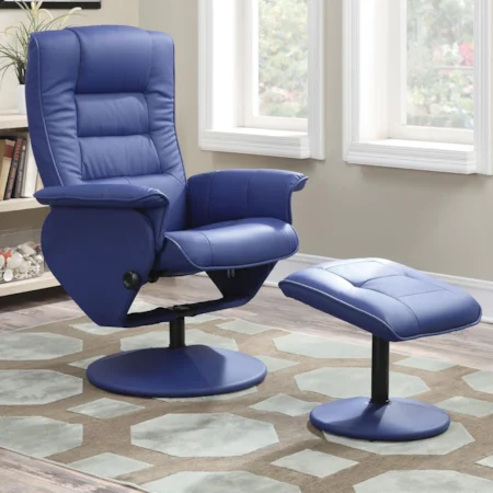 Contemporary Reclining Chair and Ottoman Set