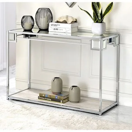 Contemporary Console Table with Shelf