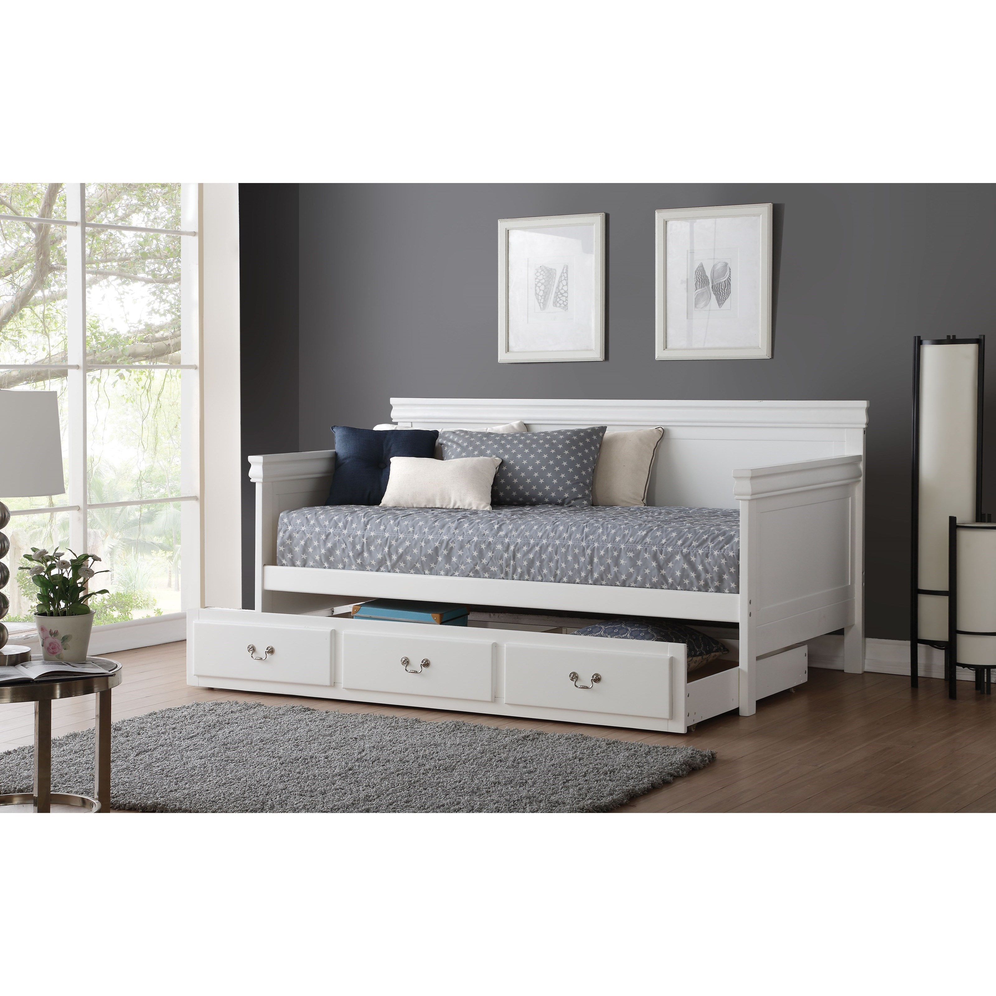 Acme lacey twin top daybed with storage
