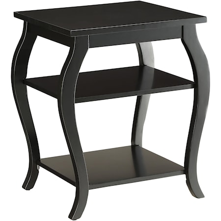 Transitional End Table with Cabriole Leg