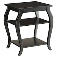 Transitional End Table with Cabriole Leg