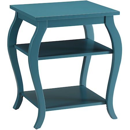 Transitional End Table with Cabriole Leg