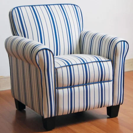 Bell Blue and White Striped Kid's Chair for Children