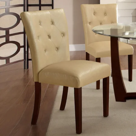 Transitional Upholstered Side Chair with Tufting (Set-2)