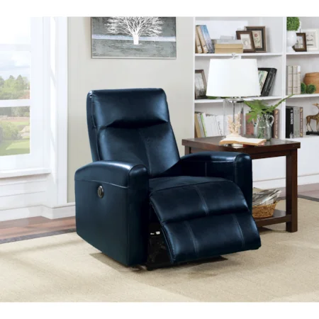 Contemporary Power Recliner with Slightly Curved Track Arms