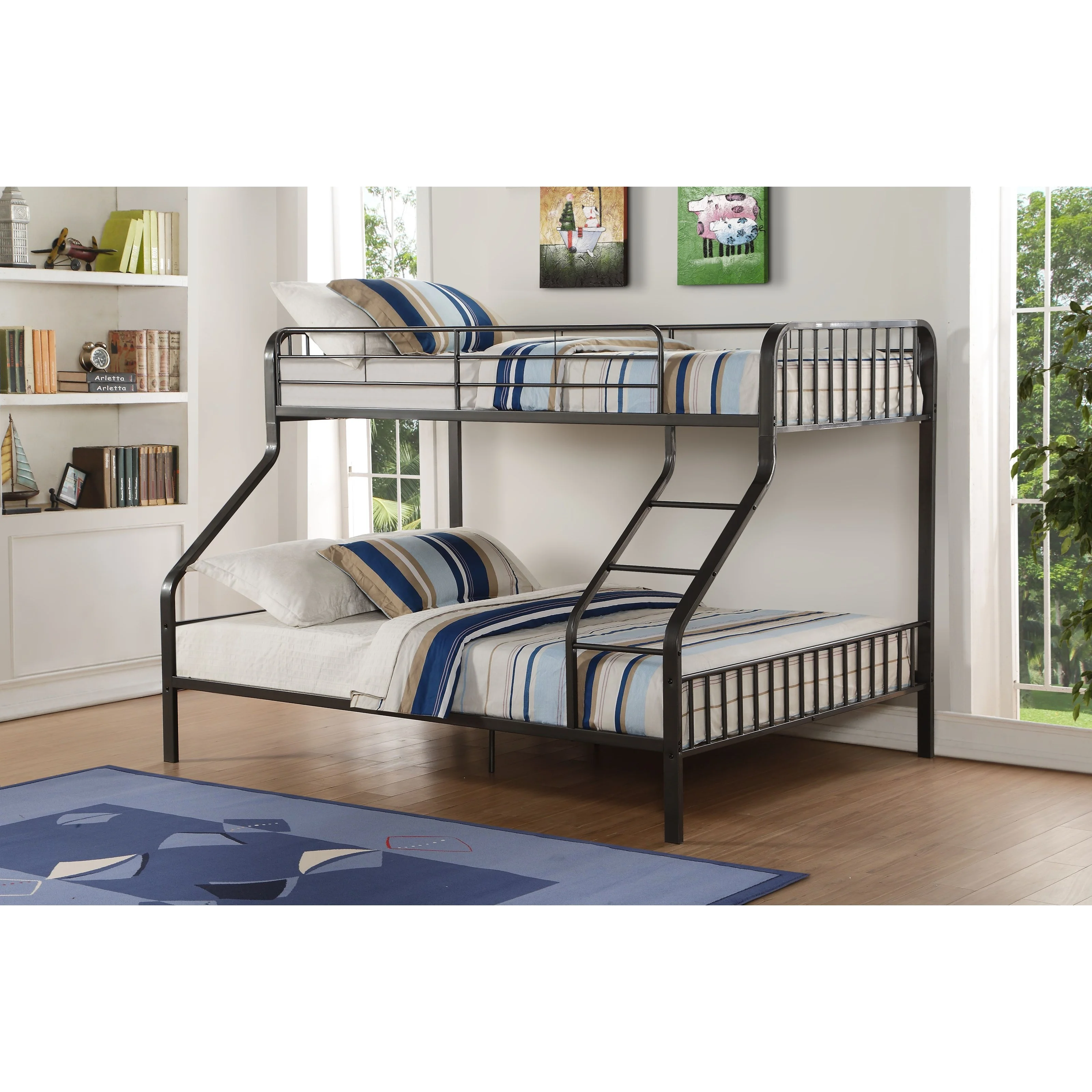 Acme Furniture Caius 37605 Metal Twin XL over Queen Bunk Bed | Del Sol