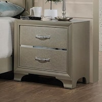 Glam 2-Drawer Nightstand