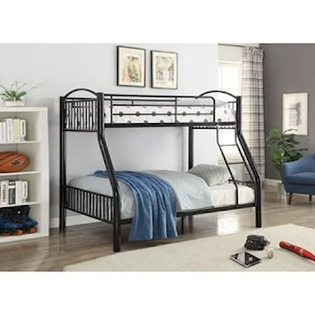 Metal Full over Twin Bunk Bed