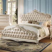 Upholstered California King Bed with Tufted Headboard