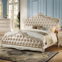 Upholstered King Bed with Tufted Headboard
