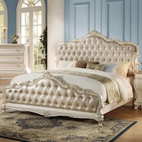 Upholstered Queen Bed with Tufted Headboard