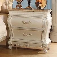 2 Drawer Nightstand with Granite Top