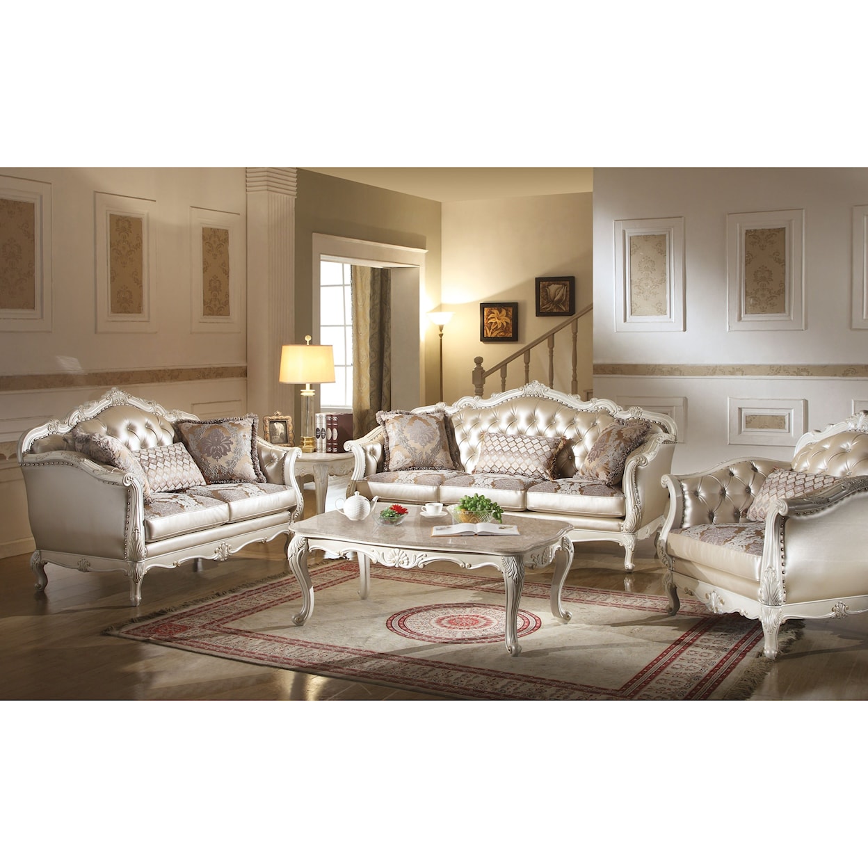 Acme Furniture Chantelle Loveseat w/3 Pillows