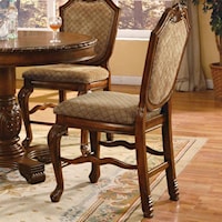 Fabric Upholstered Shield Back Counter Height Dining Chair