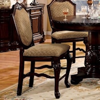 Fabric Upholstered Shield Back Counter Height Dining Chair