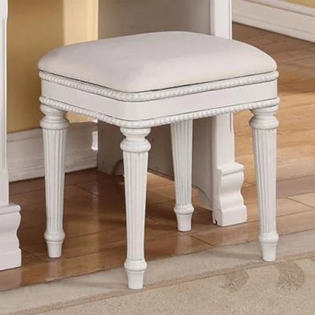 Traditional Upholstered Bench with Nailhead Studs