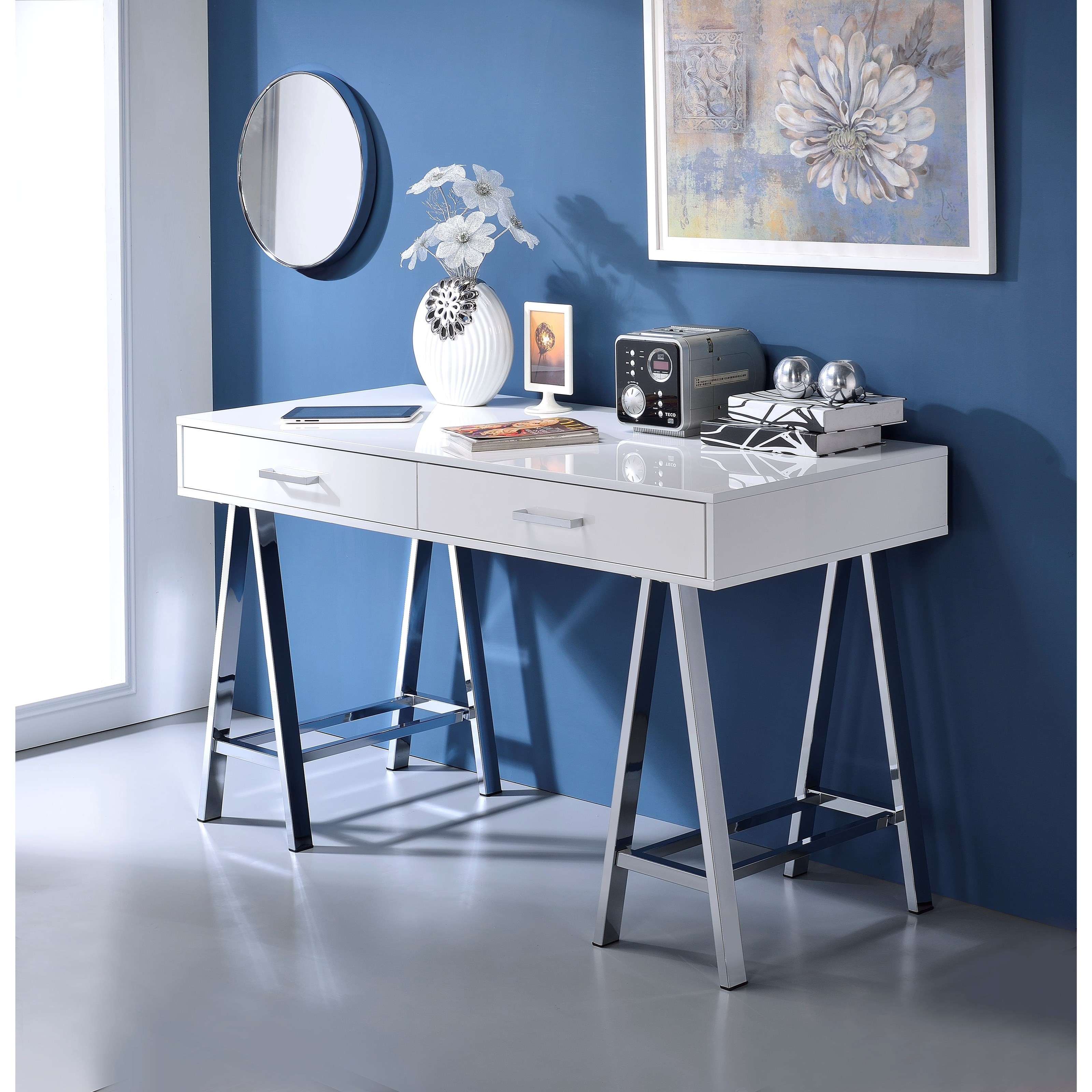 Acme white desk sale