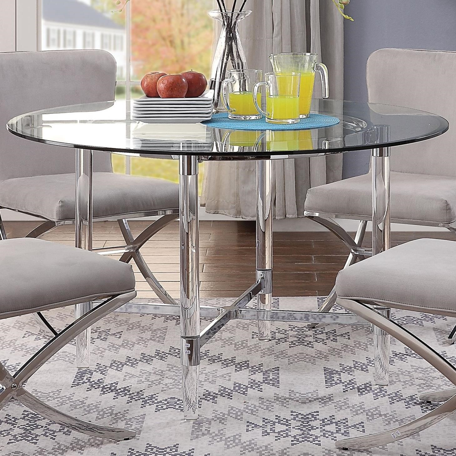 Acme round hotsell glass dining table