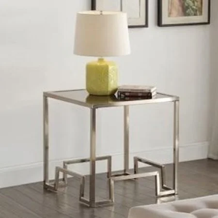 End Table with Glass Top