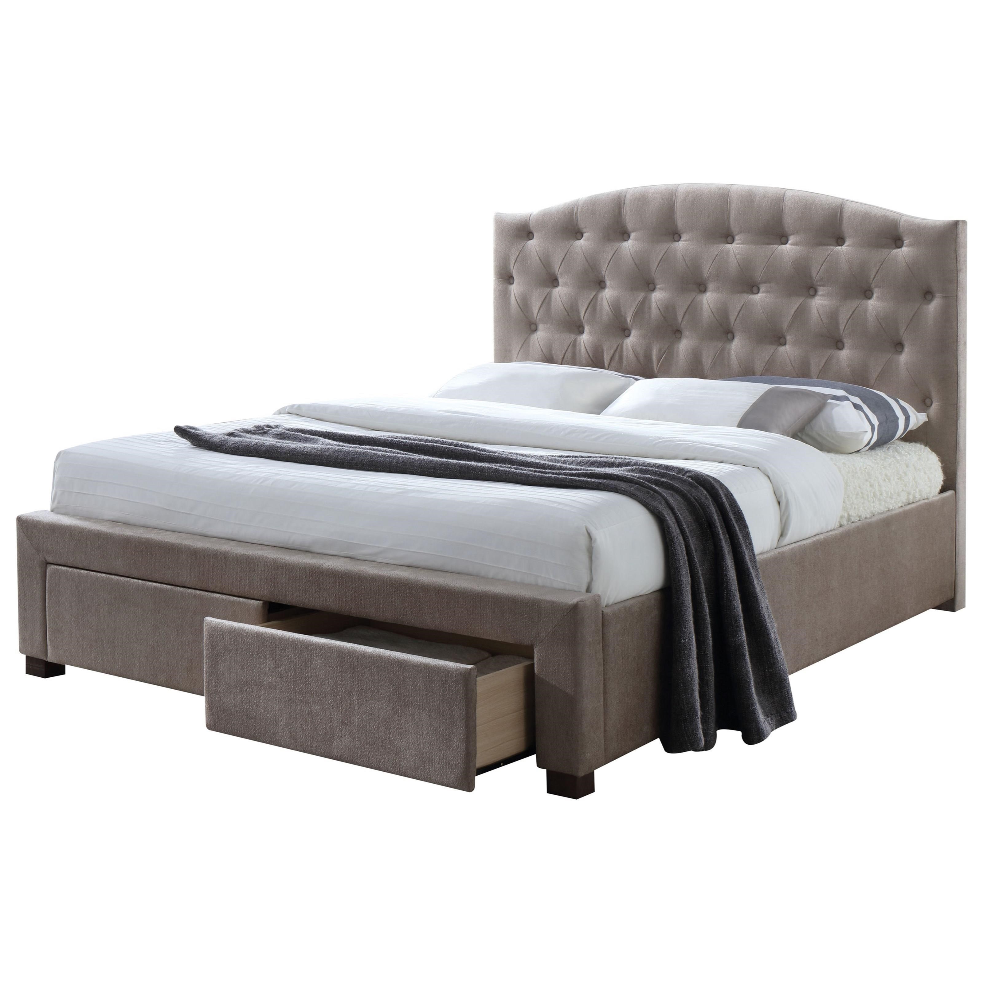 Acme Furniture Drorit 25677EK Eastern King Bed w Storage A1 Furniture Mattress Upholstered Beds