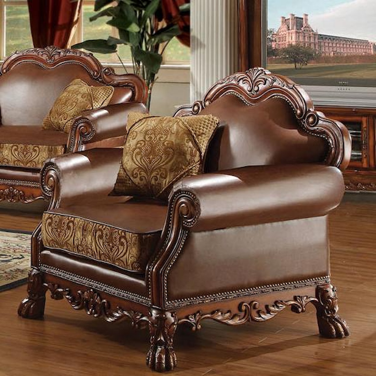 Acme Furniture Dresden II Chair with 1 Pillow