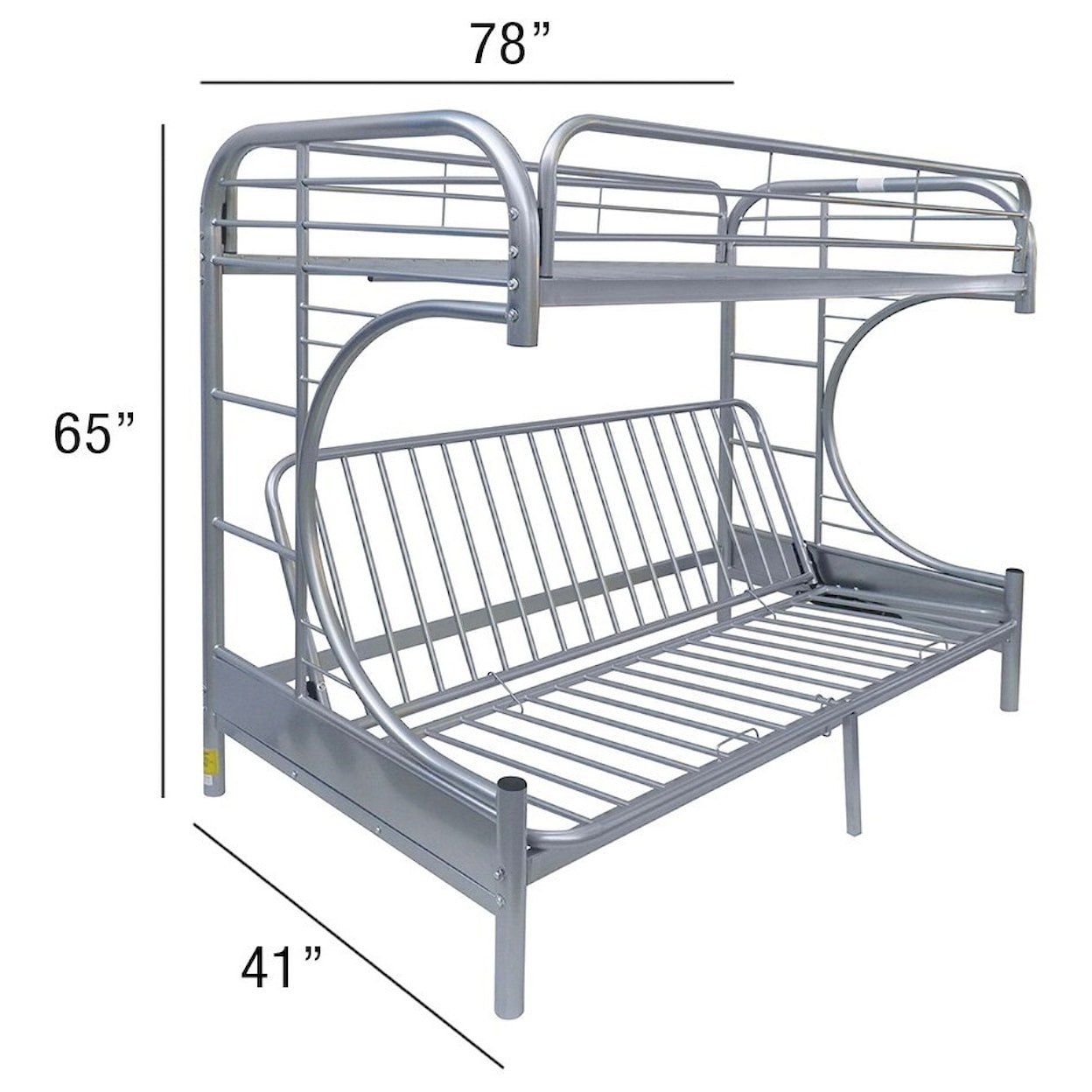 Acme Furniture Bunk Bed SILVER TWIN FUTON BUNK BED |