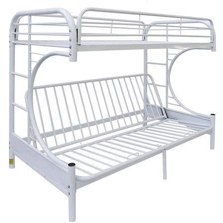 WHITE TWIN FUTON BUNK BED |