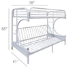 Acme Furniture Bunk Bed WHITE TWIN FUTON BUNK BED |