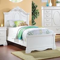 Traditional Full Bed with Decorative Motif