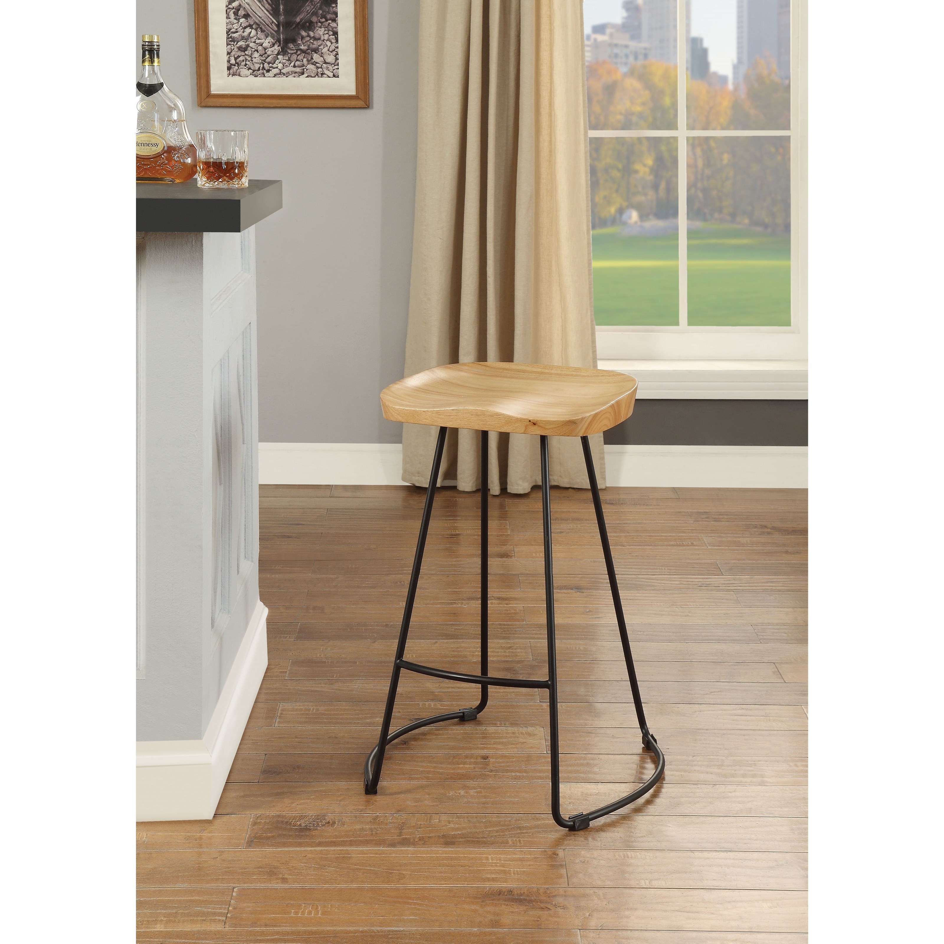 Acme Furniture Fidelis 96795 Industrial Counter Height Bar Stool