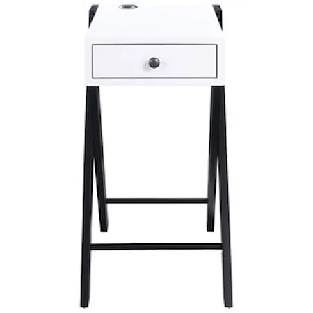 Contemporary End Table with USB Port