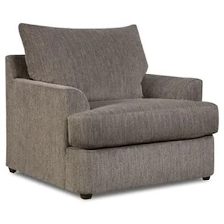 Contemporary Upholstered Chair with Slightly Flared Arms