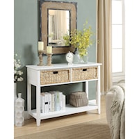 Transitional 2-Drawer Console Table