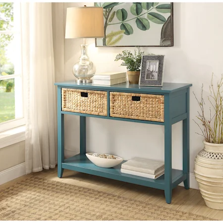 Transitional 2-Drawer Console Table