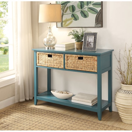 Transitional 2-Drawer Console Table