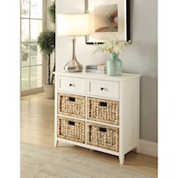 Transitional 6-Drawer Console Table