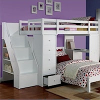 Loft Bed and Bookcase Ladder