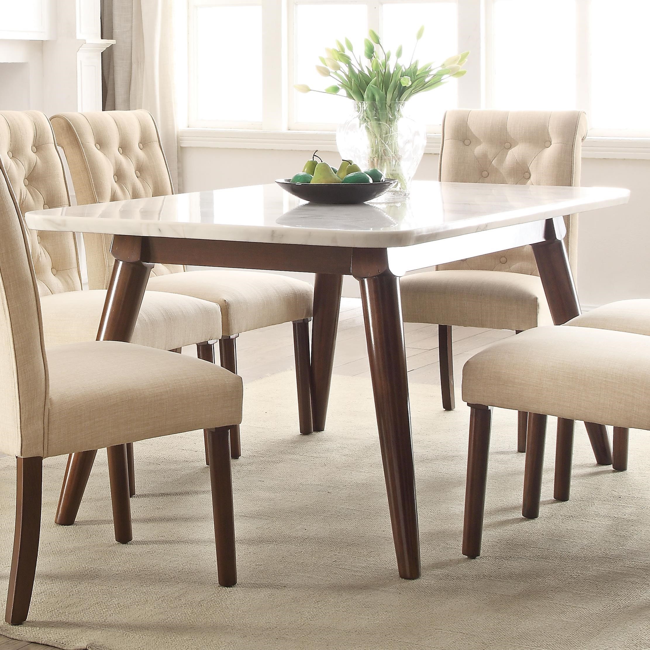 Acme Furniture Forbes 72120 Contemporary Dining Table with Marble