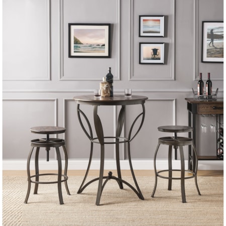 Bar Set with 2 Chairs