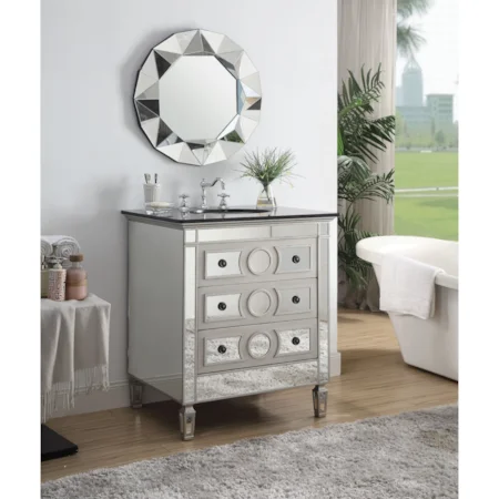 Glam 3-Drawer Sink Cabinet