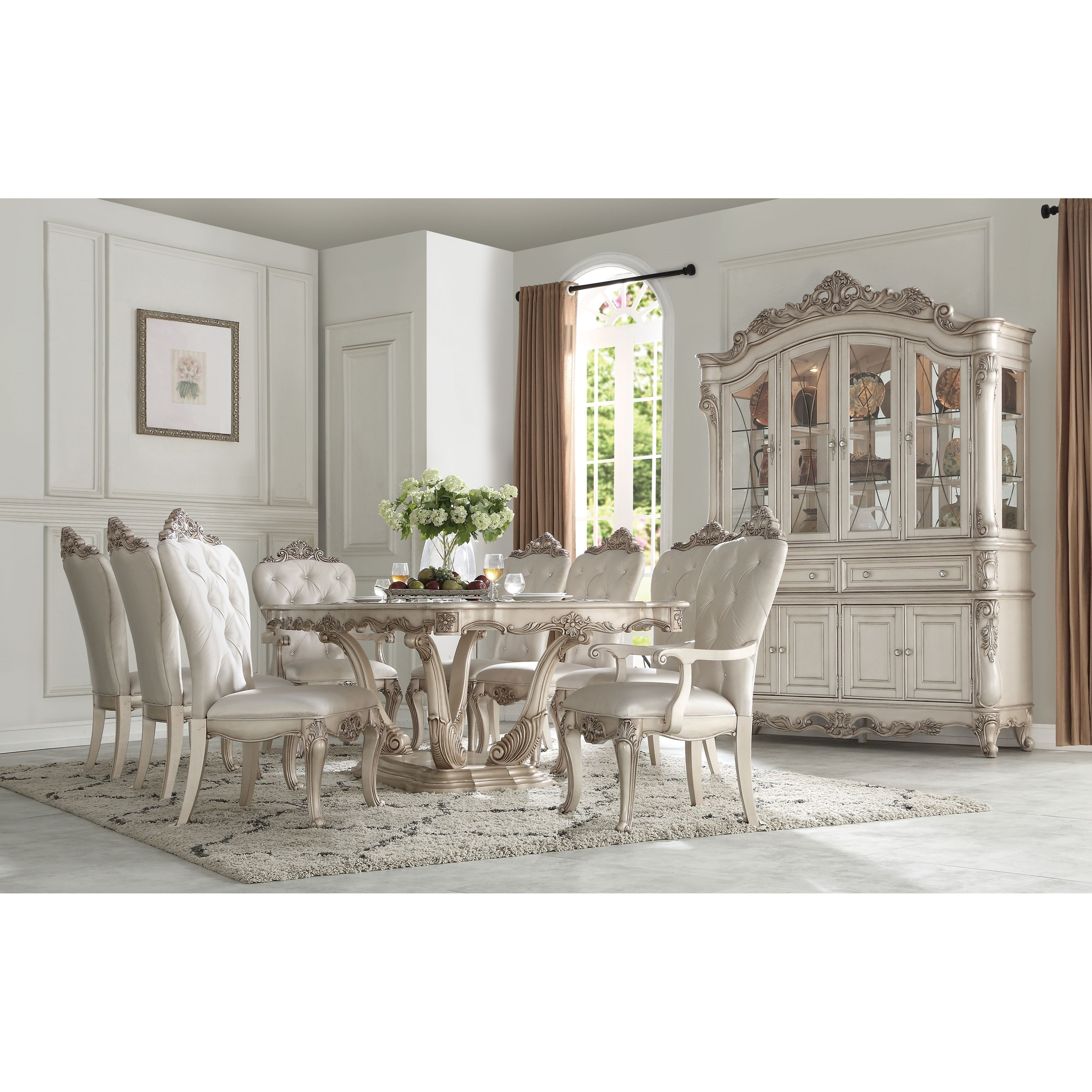 Acme Furniture Gorsedd 67440 Traditional Antique White Pedestal