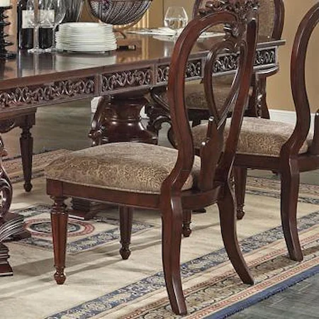 Dining Side Chair with Decorative Carving Style