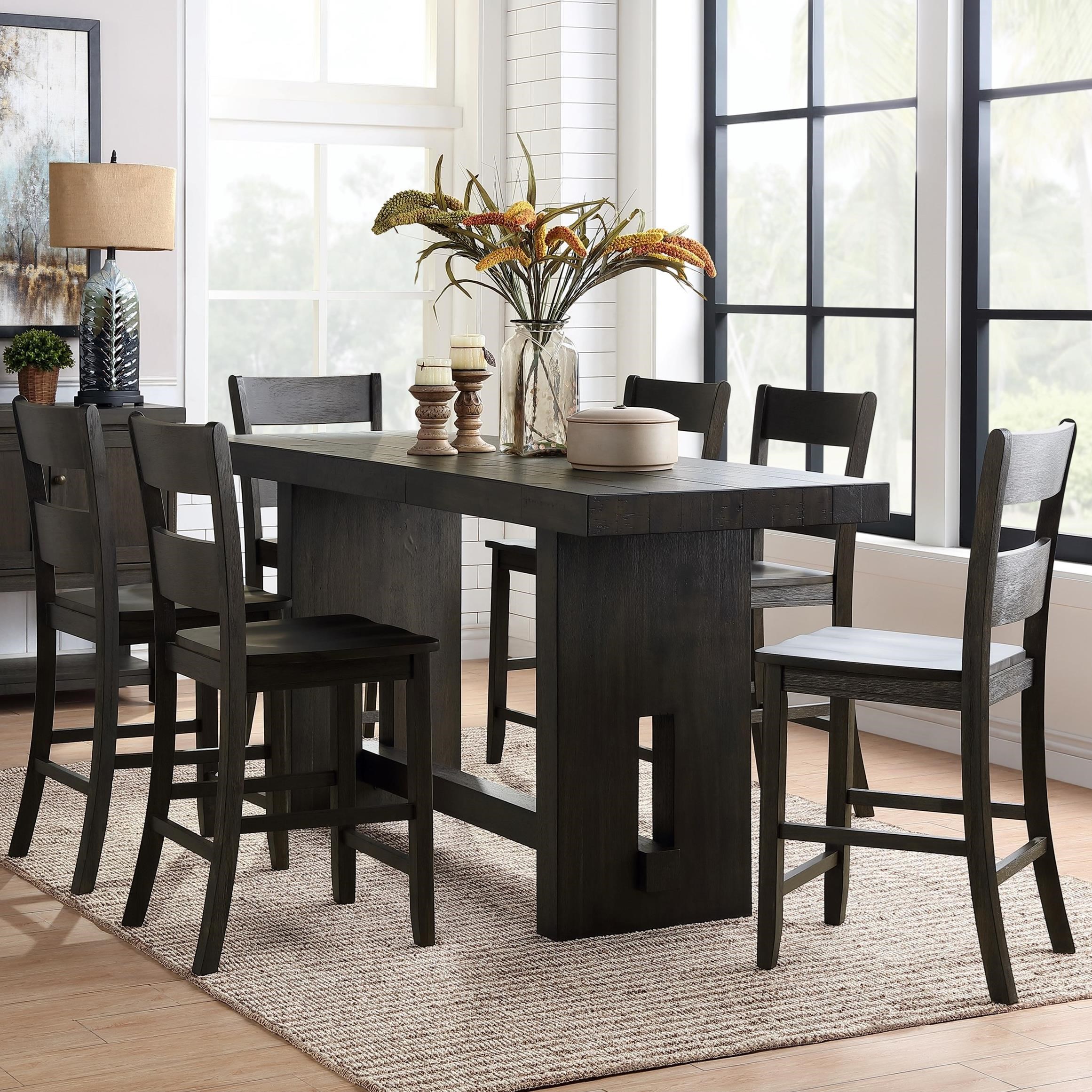 Acme Furniture Haddie 72220+6x2 Transitional 7Piece Counter Table and