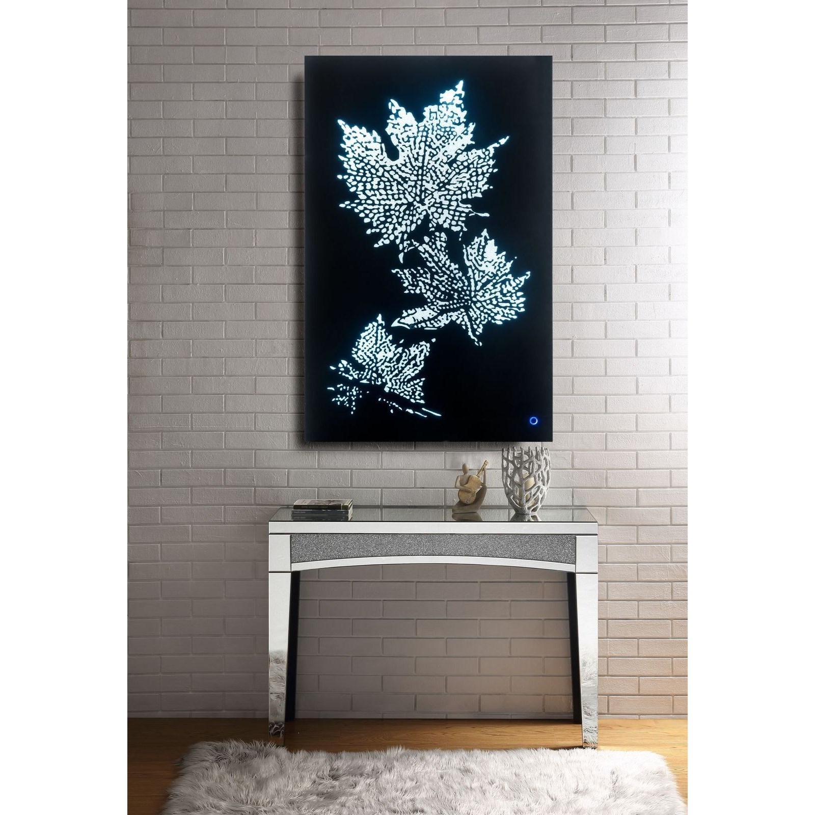 Acme Furniture Hadrias 97716 Glam LED Wall Art with Faux Crystals