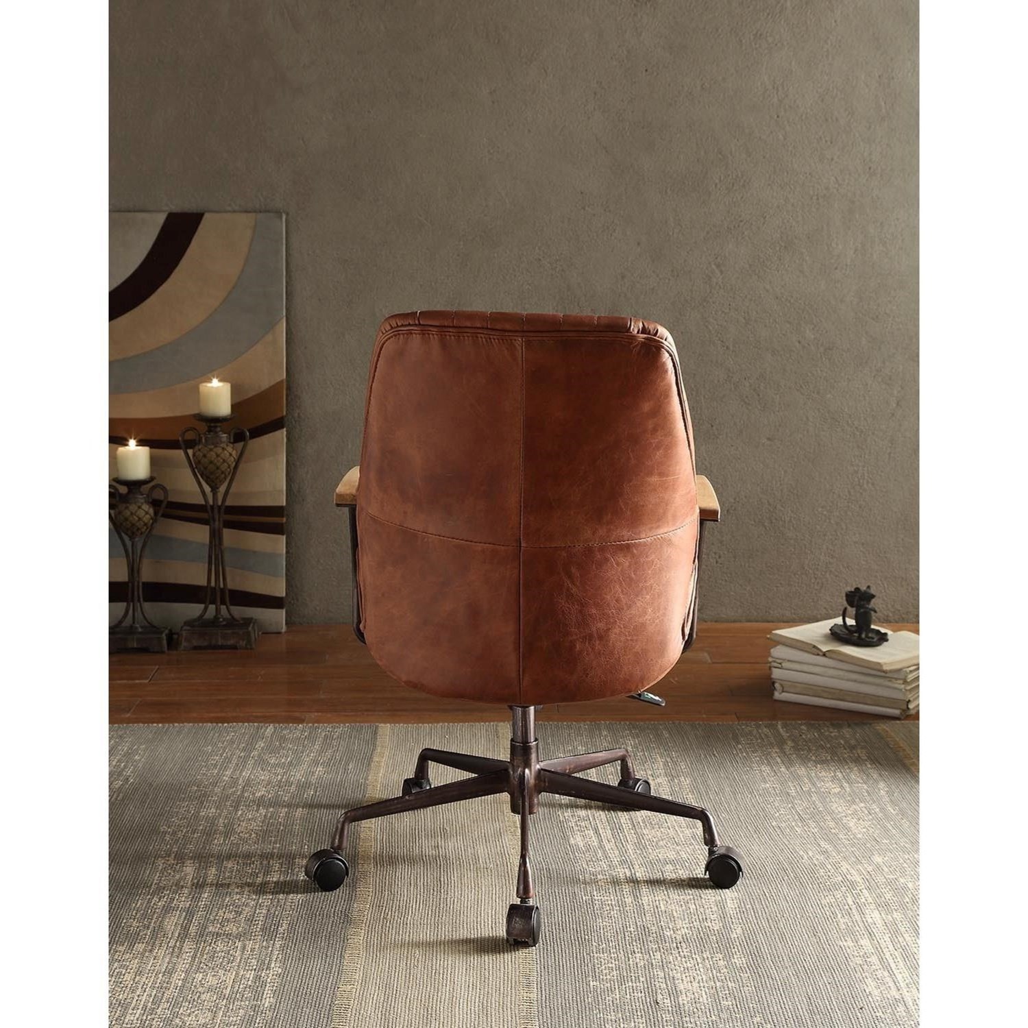 Acme Furniture Hamilton 92413 Industrial Leather Office Chair with