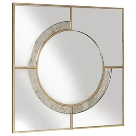 Glam Wall Mirror with Frosted Panels