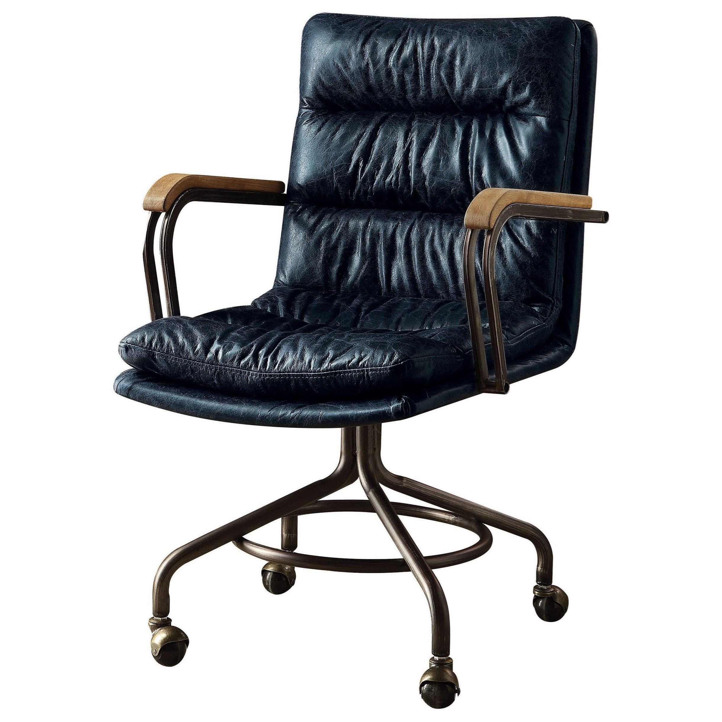 Acme Furniture Harith 92417 Industrial Leather Office Chair