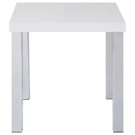 Contemporary End Table with Square Top